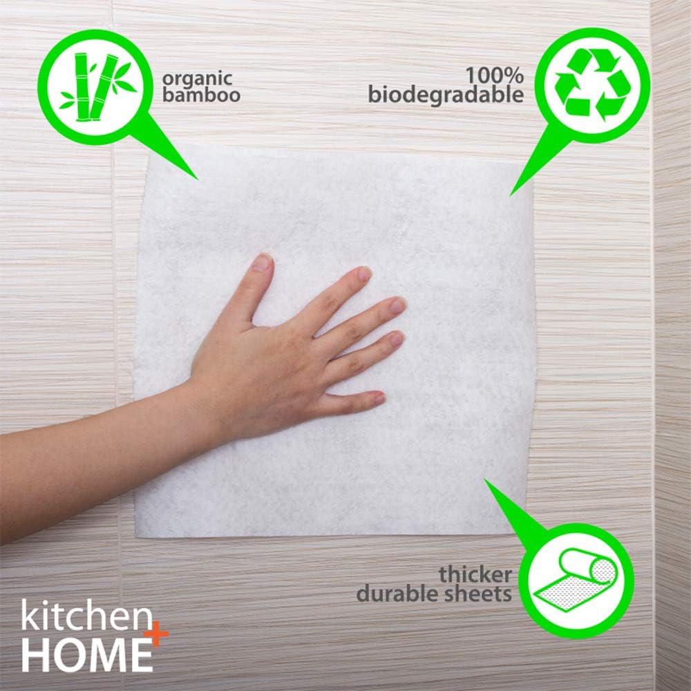 Kitchen + Home Paper Towel Alternative – Heavy Duty Washable Reusable Rayon Towels - One roll replaces 6 months of towels! - Image 2