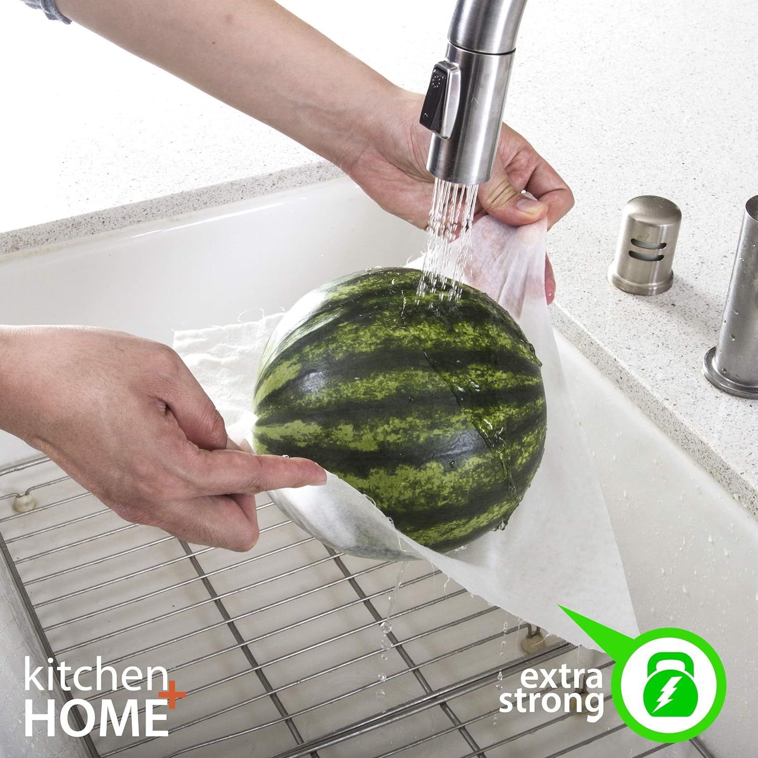 Kitchen + Home Paper Towel Alternative – Heavy Duty Washable Reusable Rayon Towels - One roll replaces 6 months of towels! - Image 4