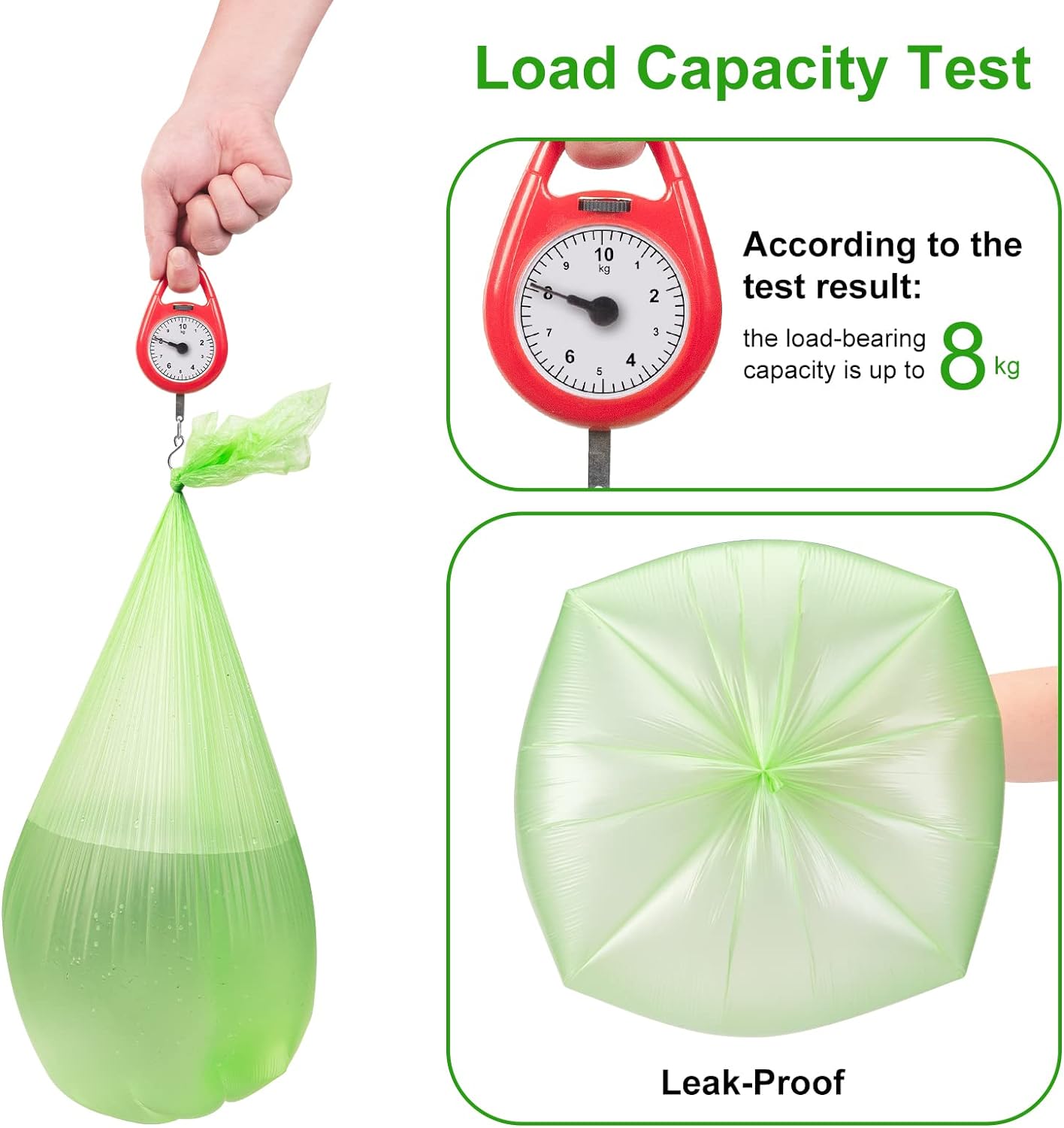 Small Trash Bags 4-6 Gallon, Inwaysin 200 Count Biodegradable Trash Bags 4 Gallon, Extra Strong Small Garbage Bags Unscented, Size Expanded, Green, for Bathroom Bedroom Office Kitchen Trash Can - Image 5