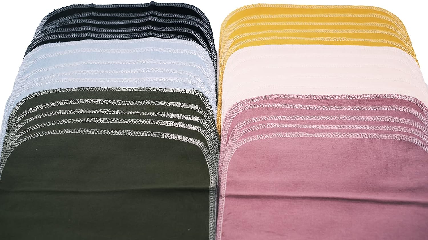 Reusable 100% Cotton Cloth Napkins - 30 Pack 10'' X 10'' Zero Waste Eco Friendly Paperless Towels, Solid color - Image 7