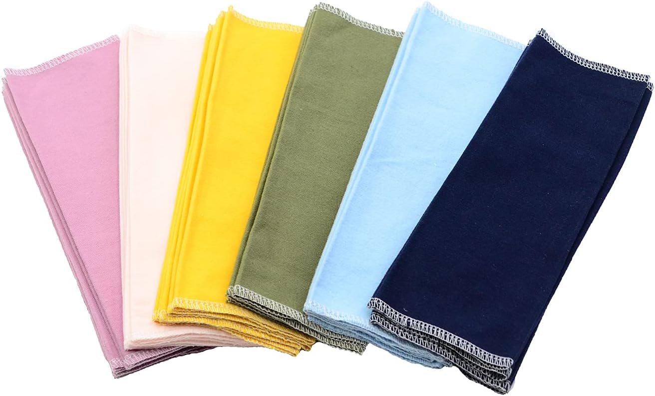 Reusable 100% Cotton Cloth Napkins - 30 Pack 10'' X 10'' Zero Waste Eco Friendly Paperless Towels, Solid color - Image 8