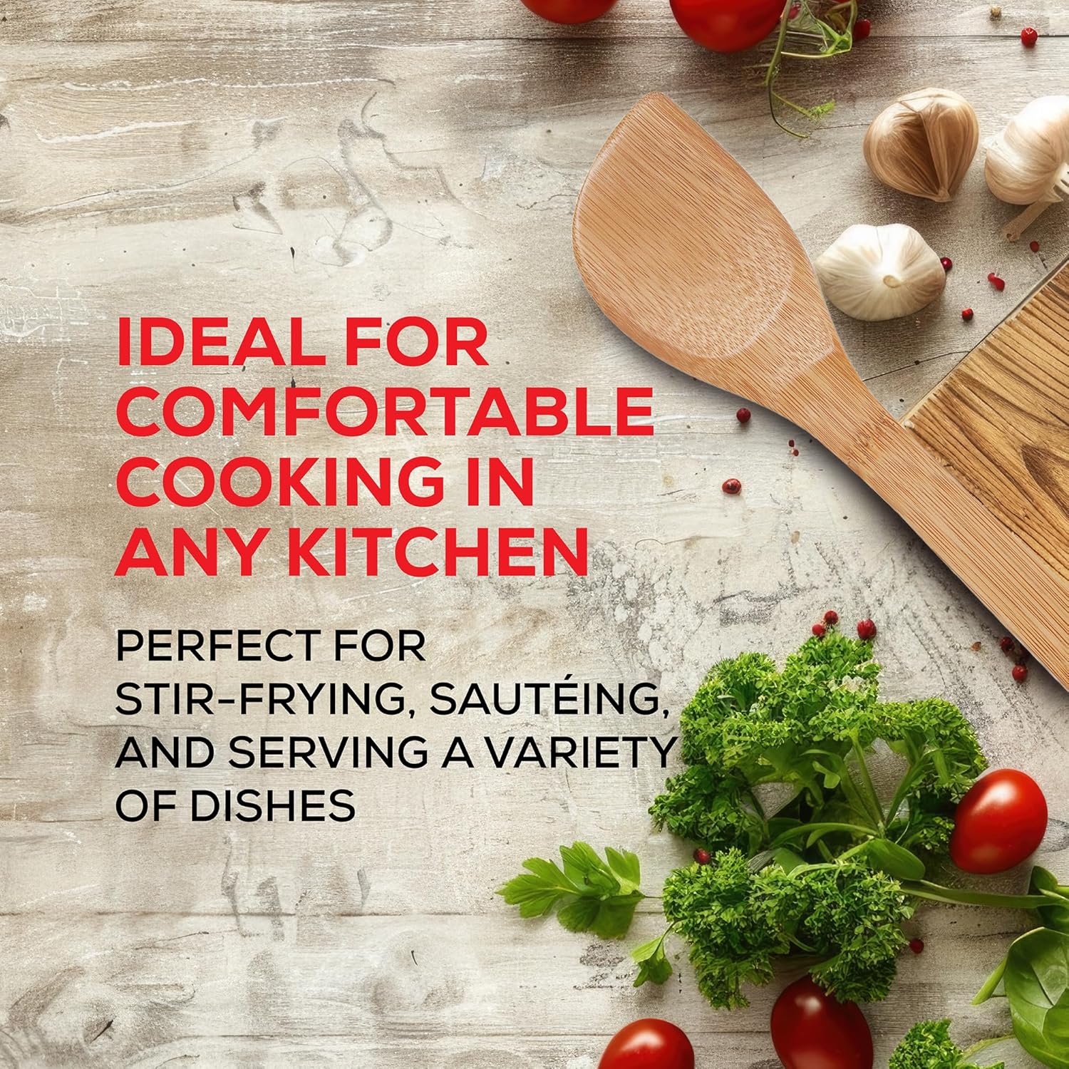 Helen’s Asian Kitchen Bamboo Stir Fry Spatula and Cooking Utensil, 13-Inch - Image 5