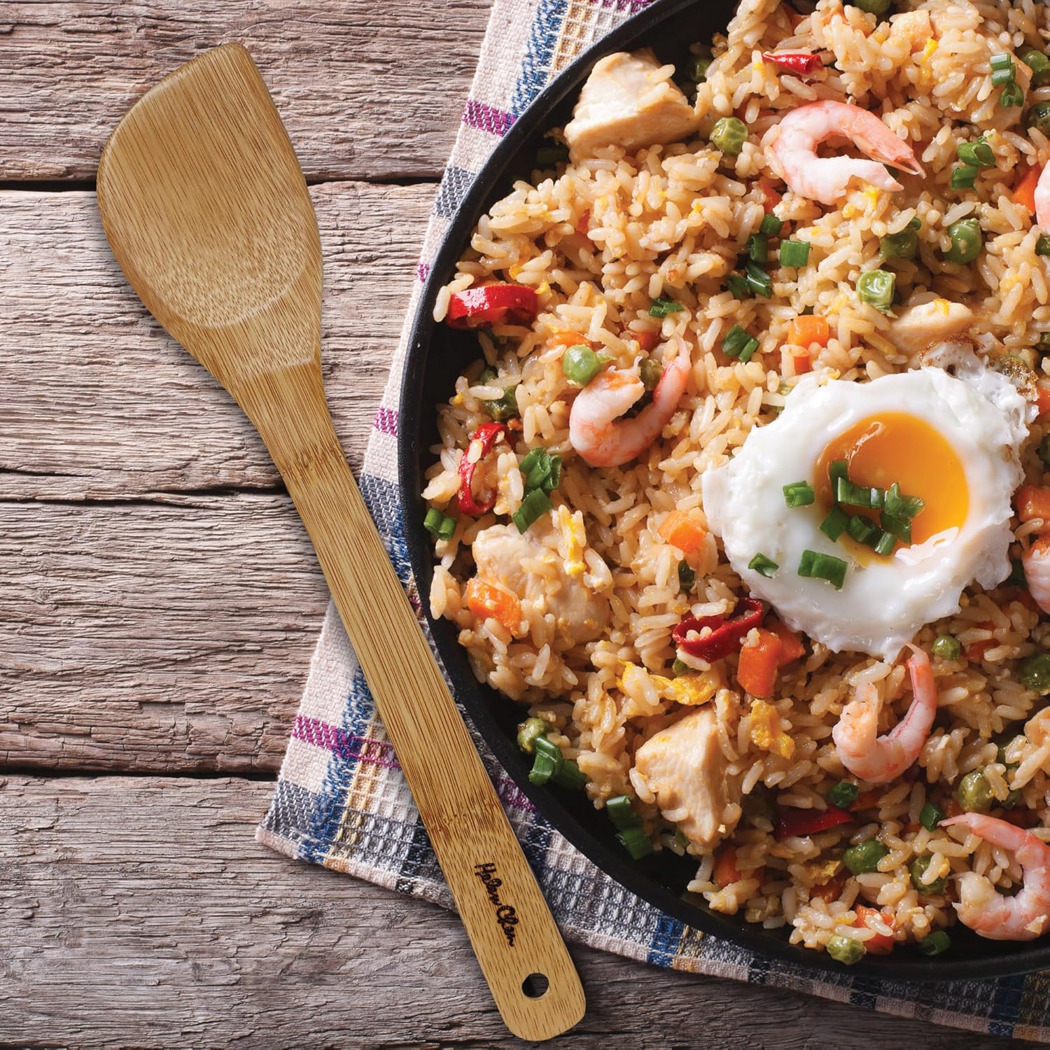 Helen’s Asian Kitchen Bamboo Stir Fry Spatula and Cooking Utensil, 13-Inch - Image 8