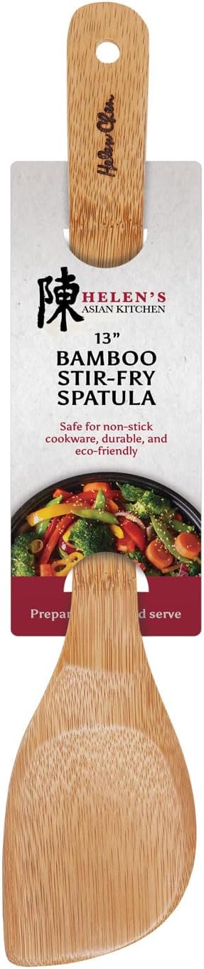Helen’s Asian Kitchen Bamboo Stir Fry Spatula and Cooking Utensil, 13-Inch - Image 9