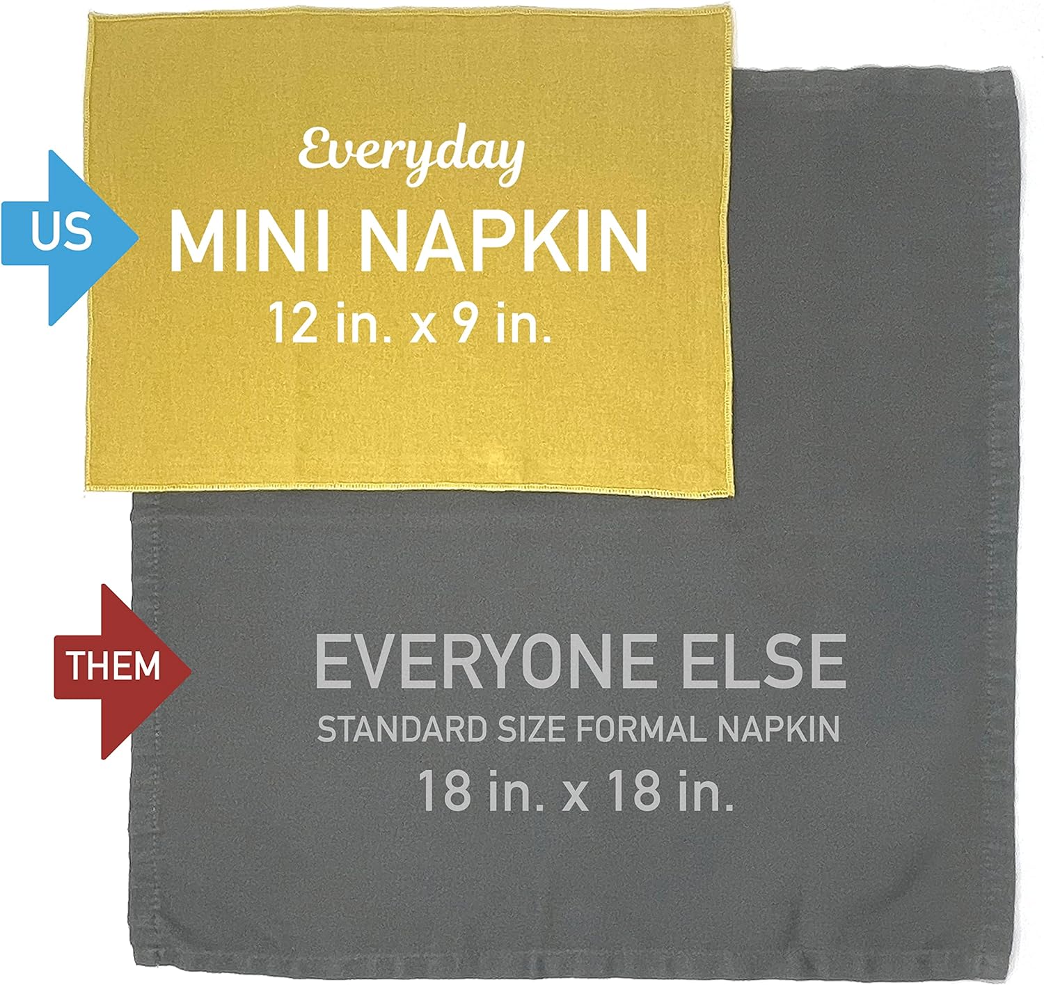 Indi by Kishu Baby - Fairtrade Certified 100% Organic Cotton Muslin Washable Mini Cloth Napkin Sets - Set of 12 Soft Reusable Napkins for All Occasions (Cool Gray) - Image 3