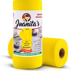 Juanitas, un paper towels, Reusable Towel, Reusable Washable rolls, Cloth Paper Towels, from cellulose, ultra-absorbent, dishcloths, kitchen, bathroom, car, multiuse