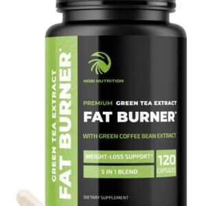 Green Tea Weight Loss Pills for Women & Men | 45% EGCG | Stomach Fat Burner, Metabolism Booster & Appetite Suppressant | Green Tea Fat Burner Diet Pills | Vegan Weight Loss Supplements | 120 Ct