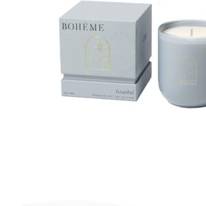 BOHEME Wanderlust Jar Candle, Istanbul, 8.5 oz. (240 g) – Scents of Bergamot, Cardamom, and Ginger – Naturally Derived Wax, No Lead, Clean Burning, Phthalate Free, Vegan, Sustainable, Made in The USA