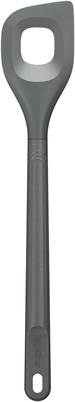 Zyliss Angled Mixing Spoon, Sustainable Wheatstraw/Nylon, Angled MIxing Spoon for Cooking and Serving with Heat Resistant Silicone Head, Beluga Grey, 11.6" x 2.2", Dishwasher Safe, 5 Year Guarantee - Image 5