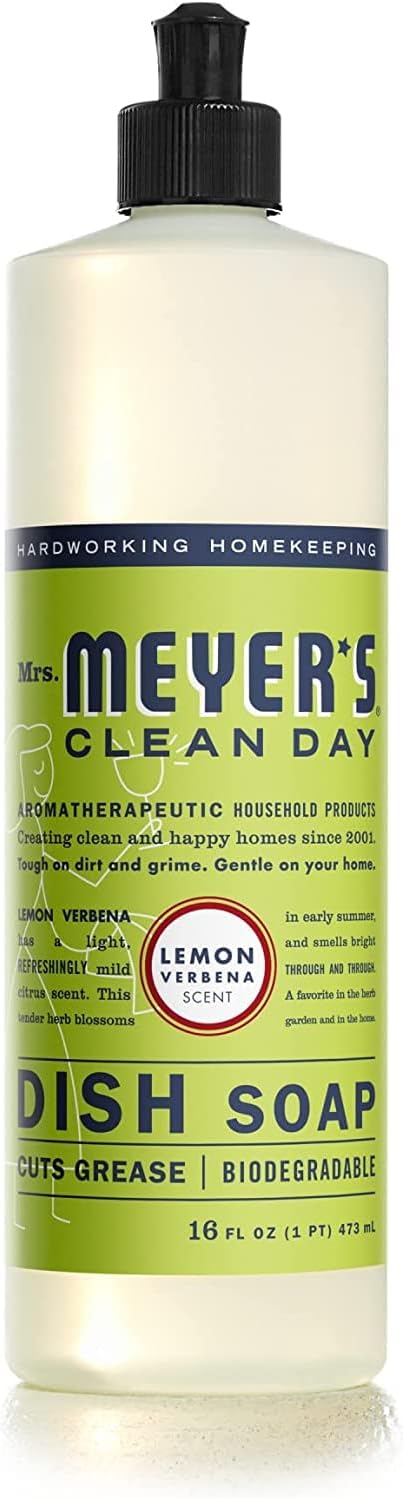 MRS. MEYER'S CLEAN DAY Dish Soap Variety Pack Includes 1 Lemon Verbena, 1 Basil 1 Honeysuckle Dish Soap 16 fl oz. Each - Image 2