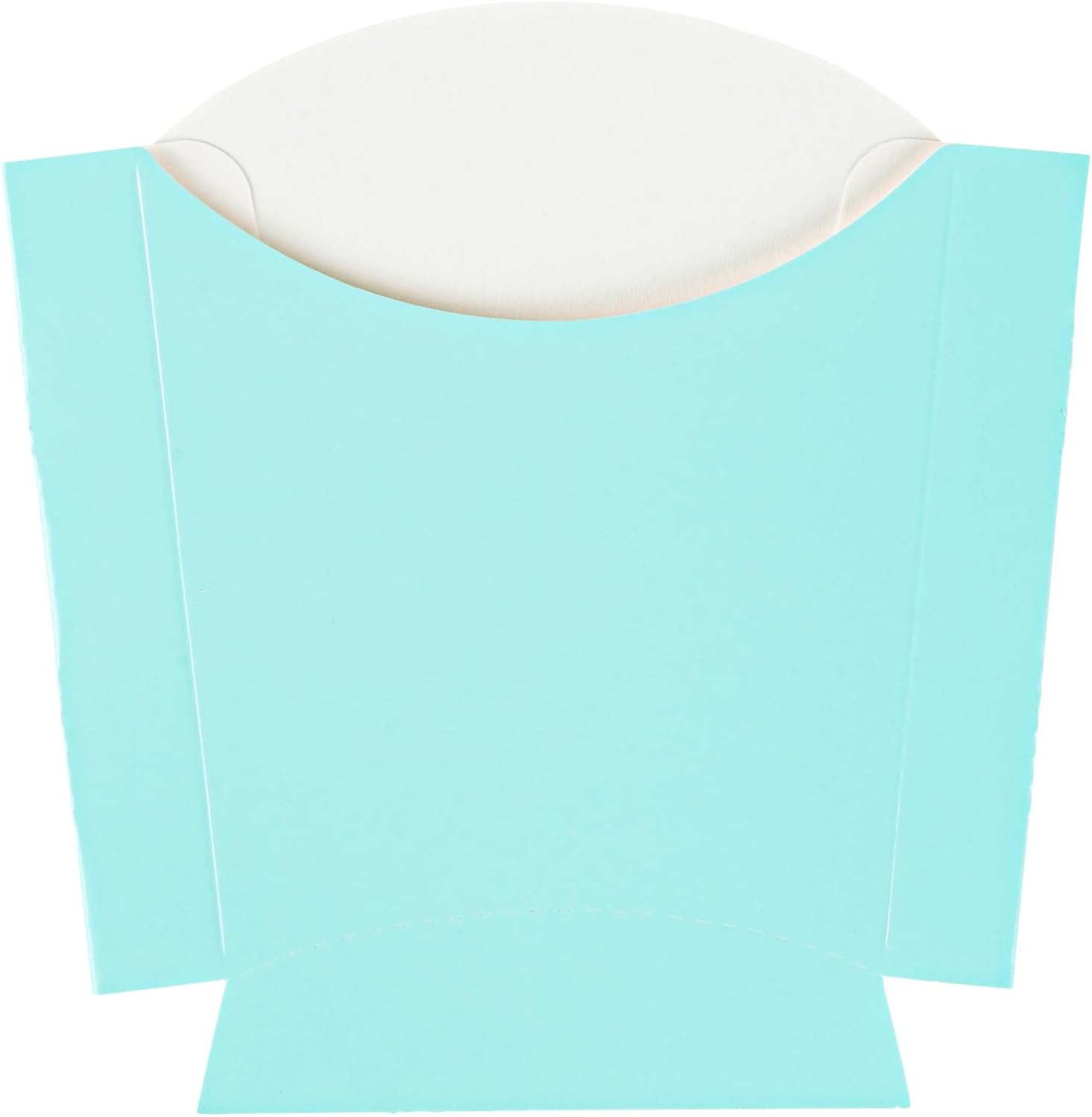 Restaurantware Bio Tek 4.5 x 3.2 x 3.9 Inch French Fry Cup 100 Disposable Snack Cups - Stackable Sustainable Turquoise Paper 3 Ounce Fry Holder For Fries Onion Rings Popcorn or Cookies - Image 4