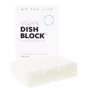 No Tox Life DISH BLOCK – Free of Dyes and Fragrance – Zero Waste Solid Dish Soap