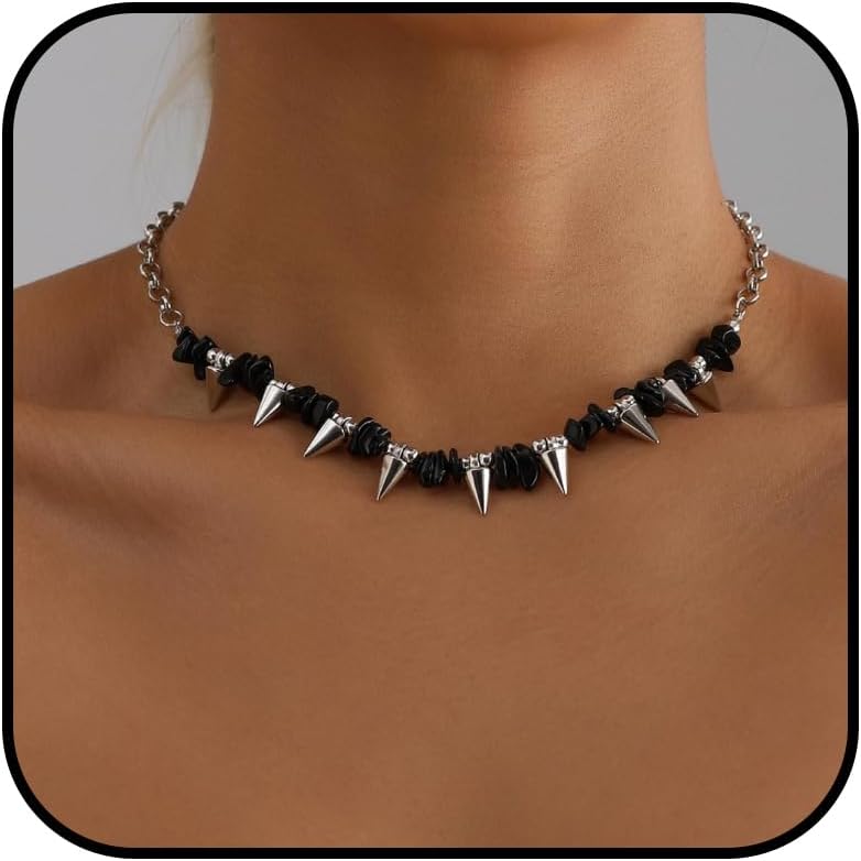 Gothic Choker Necklace for Women Men Black Pearl Raven Skull Tassel Adjustable Dark Aesthetic Jewelry Halloween Statement Necklace Sustainable Punk Layering Accessory for 2025 Gothic Style - Image 2