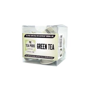 Green tea pods compatible with Nespresso OriginalLine, single-serve tea capsules for coffee breweing machines – Pack of 10 pods