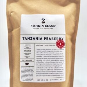 2-Pound Tanzania Peaberry, Unroasted Green Arabica Coffee Beans, Fresh Current Crop Specialty Grade, Roast the Beans Yourself at Home on Your Roasting Equipment Prior to Using for Brewing Coffee