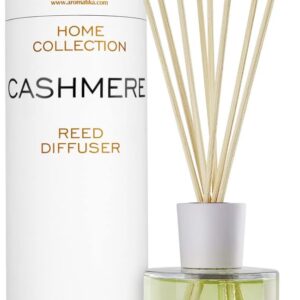 Reed Diffuser Cashmere 3.4 Fl Oz – Room Diffuser – Scented Diffusers with Bamboo Sticks – Home Fragrance – Air Freshener – Warm Scent – Fragrance for Living Room