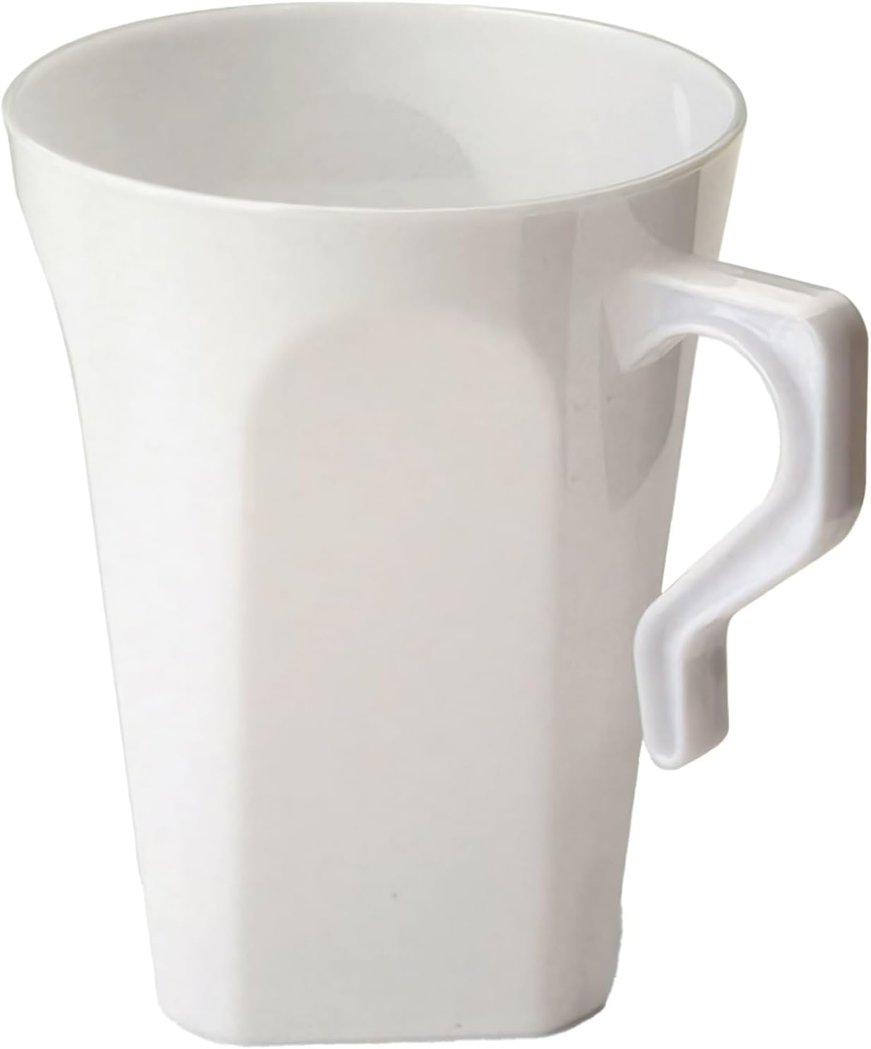 Bluesky Trading Simcha Collection White Square Coffee Mugs (Pack of 8) - 8.5 Oz. - Chic & Durable Plastic Drinkware, Perfect for Entertaining, Parties, Events, & Everyday Use - Image 2