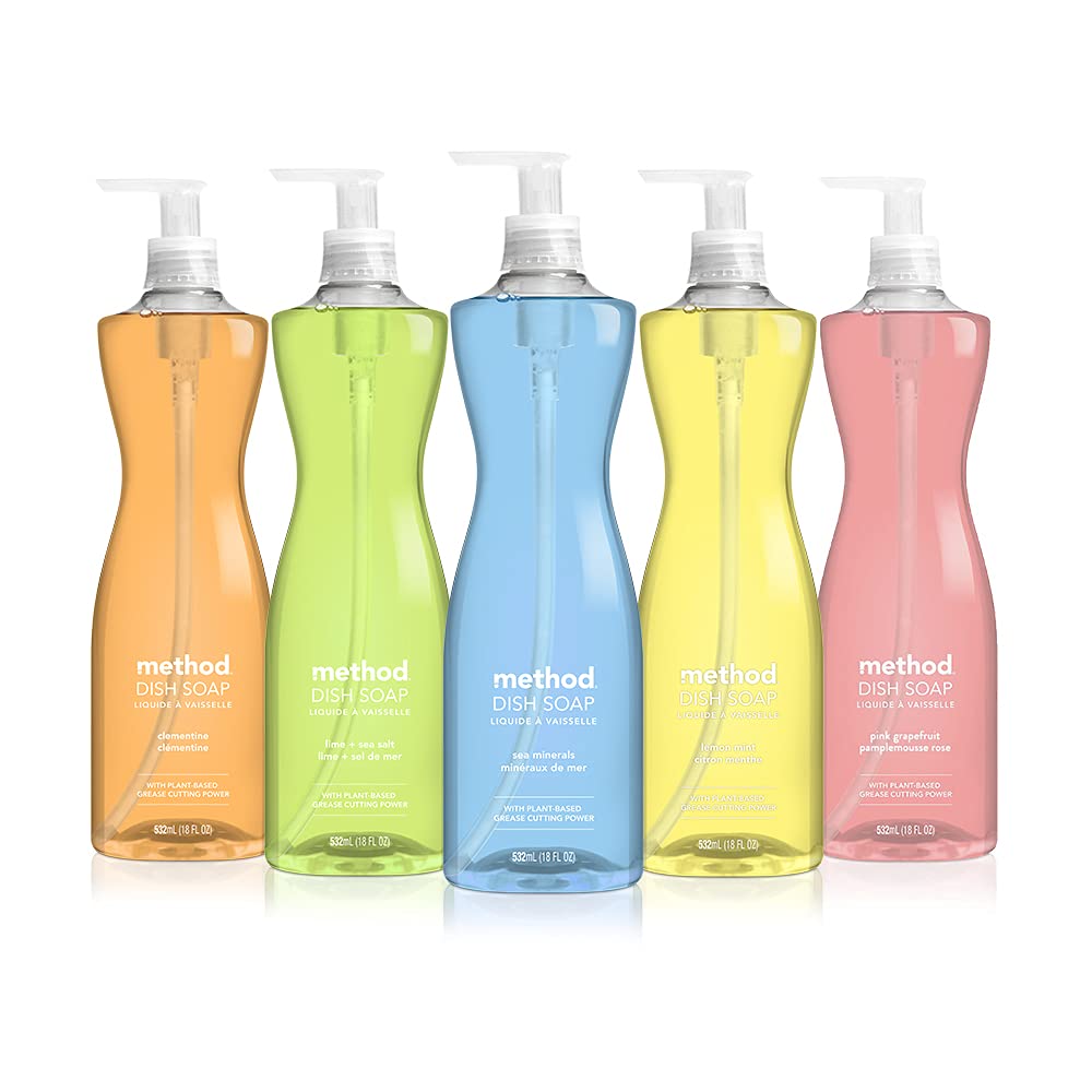 Method Gel Dish Soap, Sea Minerals Scent, Biodegradable Formula, Tough on Grease & Stuck-on Food, Cruelty Free Formula, Made with Recycled Plastic, 18 Fl Oz (Pack of 6) - Image 7