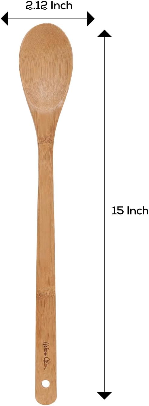 Helen’s Asian Kitchen Bamboo Kitchen Spoon Cooking Utensil, 15-Inch - Image 3