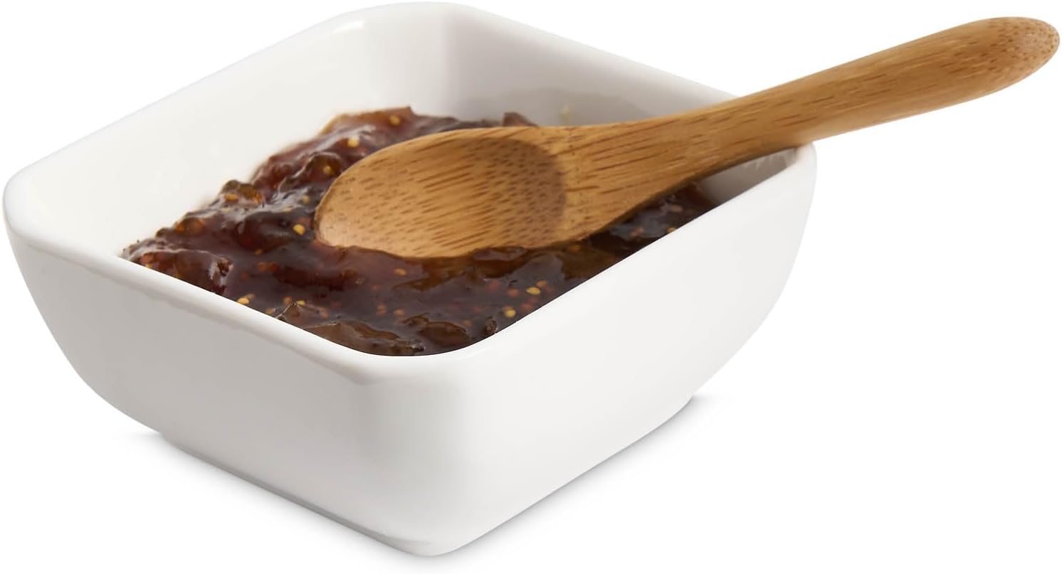 HIC Kitchen Reusable Mini Serving Spoons, Burnished Bamboo, Set of 6 - Image 4