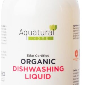Organic Dishwashing Liquid – Natural Dish Washing Liquids Cleaner – Kitchen Unscented Dish Soap Liquid – Gentle Dishwash for Sensitive Skin – Plant-Based & Fragrance Free (16.9 fl oz)