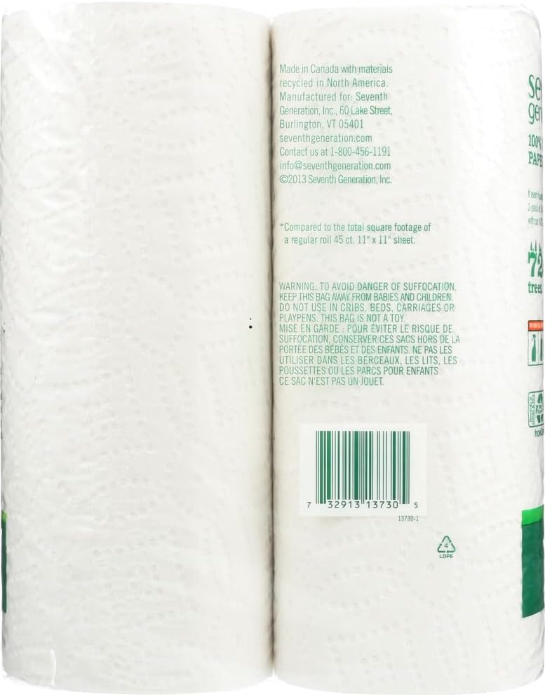 SEVENTH GENERATION PAPER TOWEL WHT 2RL PCK, 1 EA - Image 3