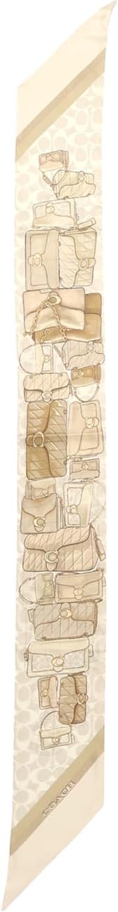 Coach womens Stacked Tabby Printed Wide Silk Skinny - Image 4