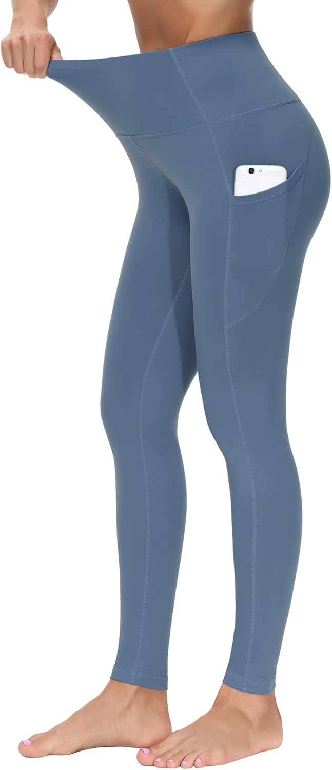 THE GYM PEOPLE Thick High Waist Yoga Pants with Pockets, Tummy Control Workout Running Yoga Leggings for Women - Image 5