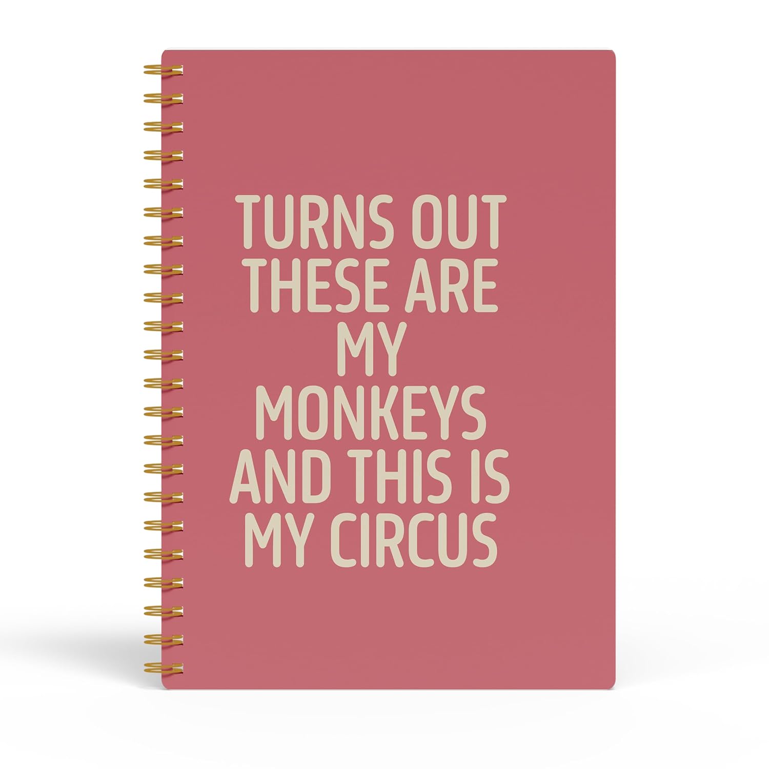 Evcprz Pink Office Notebooks for Work, Funny Work Journal Notebook for Coworkers, Turns Out These Are My Monkey Humor Journals, Funny Office Supplies, Coworker Sarcastic Gifts, 5.5x8.3 Inch - Image 2