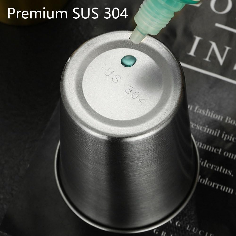 5 Pack Personalized Premium Stackable Stainless Steel Pint Cups - Durable Metal Tumblers for Travel & Outdoor Adventures (Silver, 400ml) - Image 3