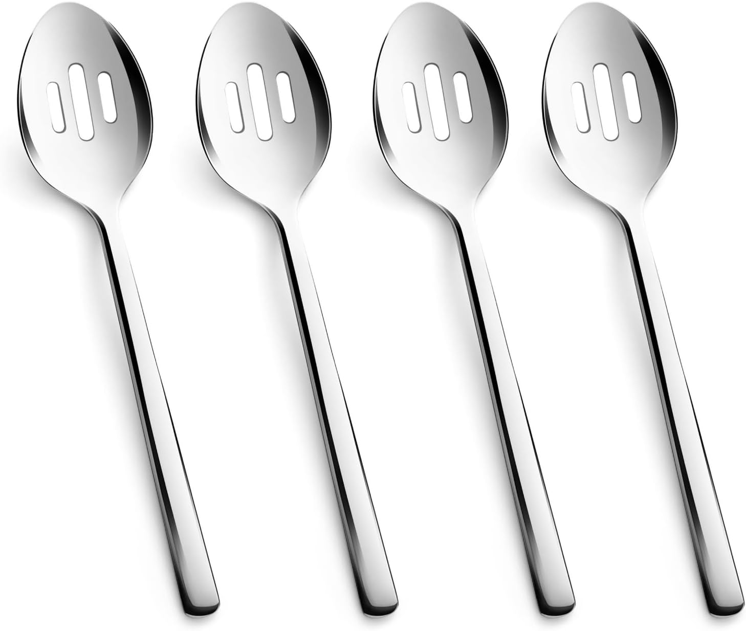 KINGSTONE Slotted Serving Spoons Sets 4 Piece,18/10 Stainless Steel Heavy Duty 9.84inch For Buffet, Wedding, Party,Catering,Dishwasher Safe - Image 7