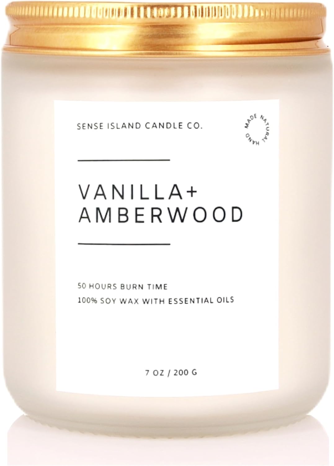 Vanilla Amber Wood Scented Candle – 100% Soy Wax, 50 Hour Burn – Amberwood, Warm Vanilla, Cozy Aromatherapy Gift for Women or Men – Luxury Candle for Home, Bedroom, Bath, Relaxation - Image 2