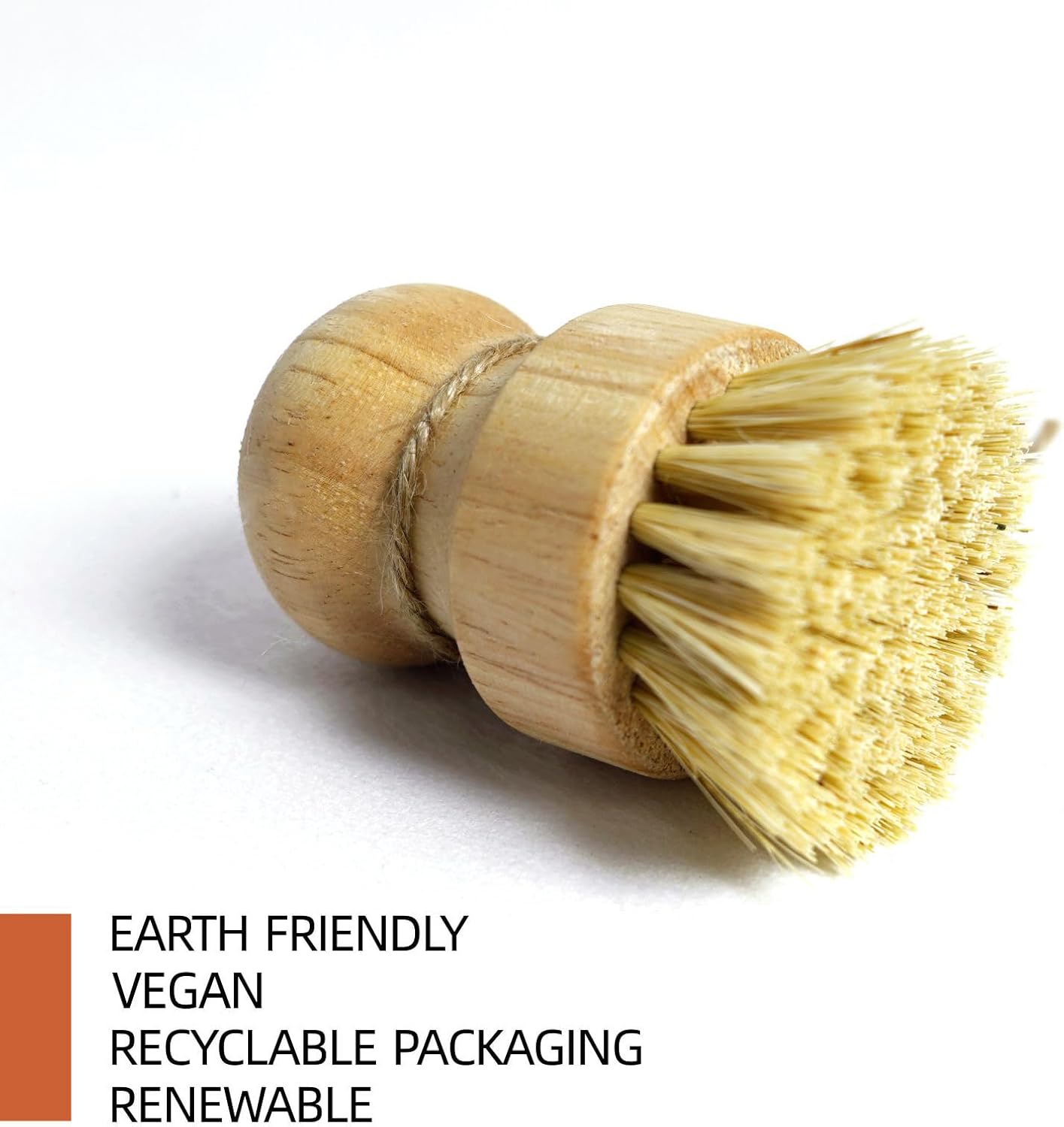 Bamboo Scrub Dish Brushes for Kitchen-Delicate Natural Washing Brush, Used to Clean Iron POTS, Plates and Some Vegetables and Fruit Surfaces, Comfortable Hand Feel (Pack of 3) - Image 6