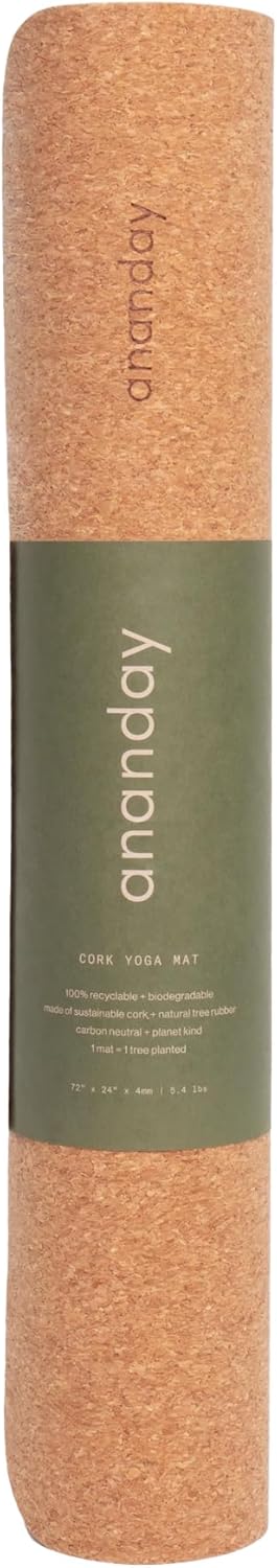 Premium Cork Yoga Mat - Sustainable, Non-Toxic & PVC-Free, Non-Slip, Perfect for Hot Yoga, Pilates & Exercise - Cushioned for Superior Comfort & Support - Image 2