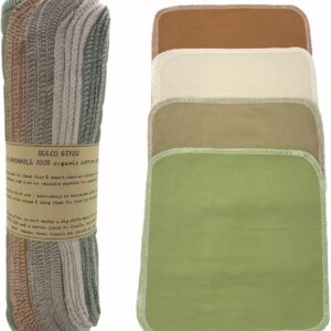 Reusable Paper Towel Rolls 20 Pack,Washable Napkin Cloth Value Set of 4 Colors 20 Pack of Paperless Towel-100% Cotton, Super Soft, Absorbent Made to Last (Solid Color A)