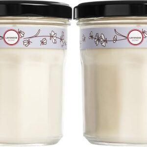 MRS. MEYER’S CLEAN DAY Lavender Soy Candle, Garden-Inspired Aromatherapy Homekeeping, 35 Hour Burn Time, Made with Essential Oils, 7.2 oz Large Glass Jar Candles (Pack of 2)