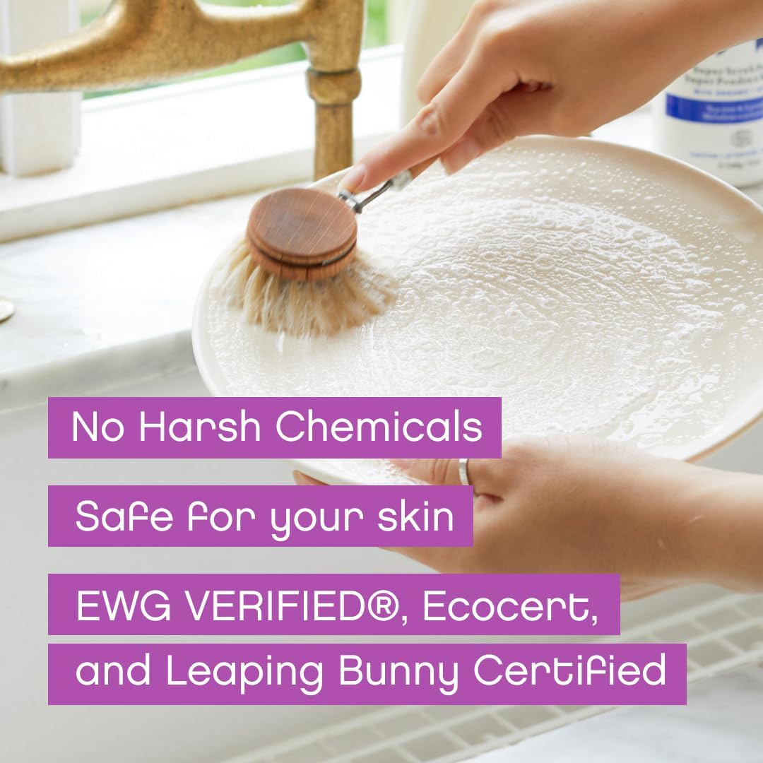 Natural Dish Soap and Refill Unscented - 100% Natural, Organic, Baby-Safe, Pet-Friendly, Vegan, Cruelty-Free, Biodegradable - EWG VERIFIED & EcoCert Certified - Image 7