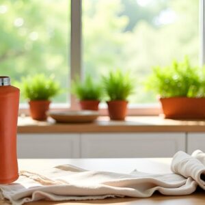 Clay Water Bottle, 800 ml Traditional Terracotta Drinkware Container, Brown (Pack of 1)