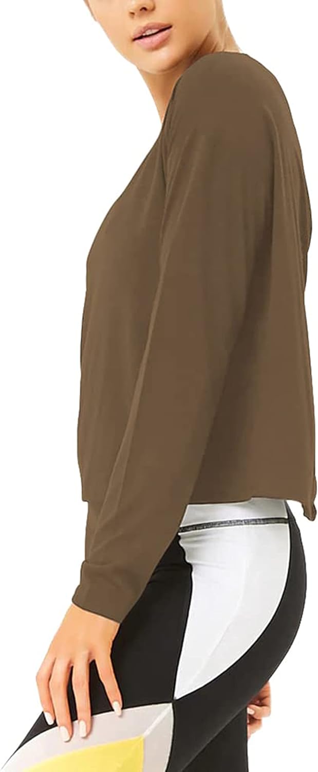 Bestisun Long Sleeve Workout Shirts Yoga Dance Tops Open Back Athletic Clothes for Women - Image 4