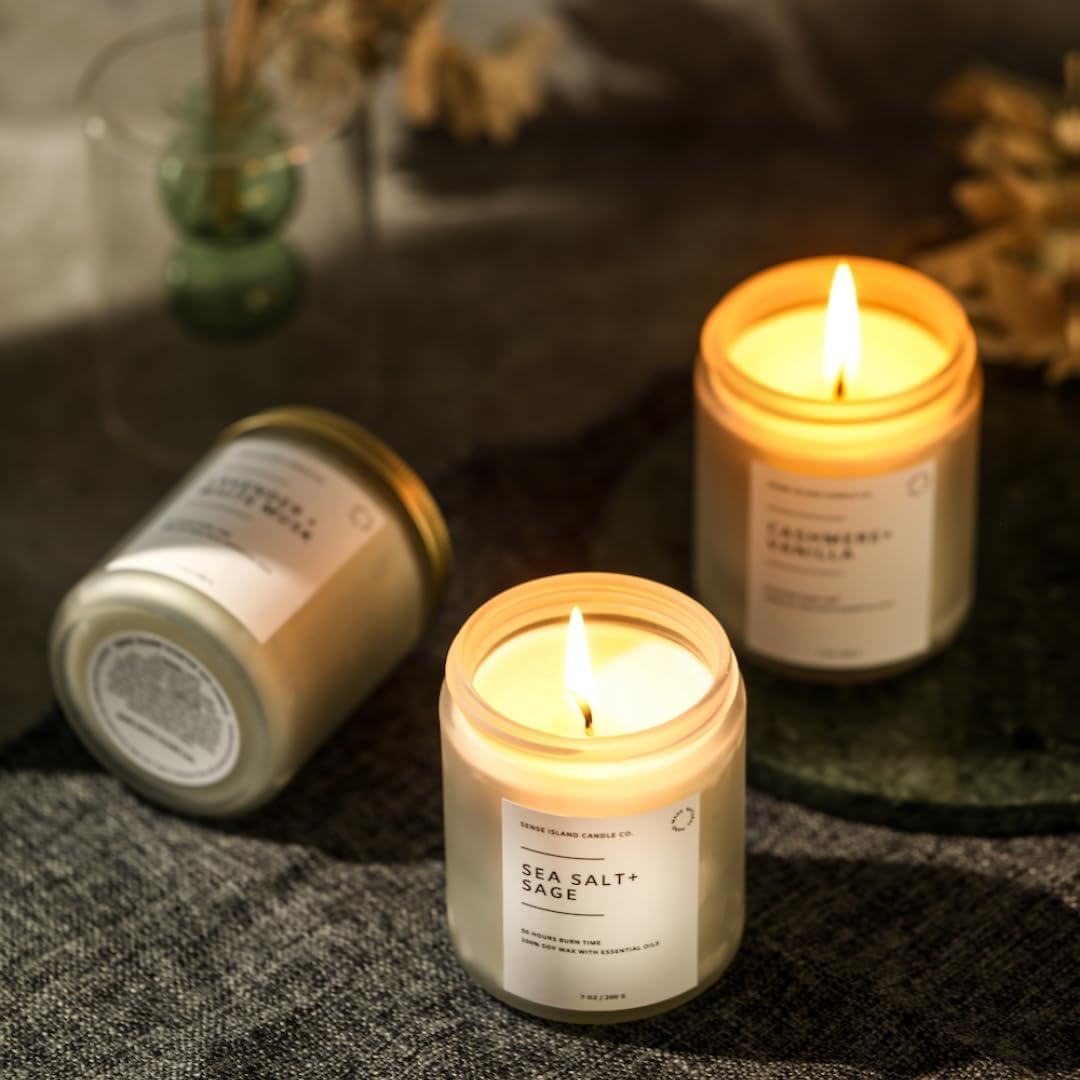 Vanilla Amber Wood Scented Candle – 100% Soy Wax, 50 Hour Burn – Amberwood, Warm Vanilla, Cozy Aromatherapy Gift for Women or Men – Luxury Candle for Home, Bedroom, Bath, Relaxation - Image 6