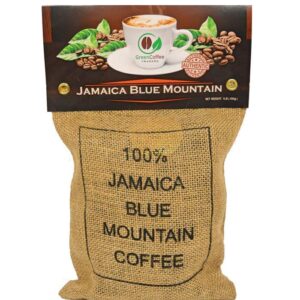 Green Coffee Traders Whole Bean 1LB. 100% Jamaica Jamaican Blue Mountain Roasted Coffee