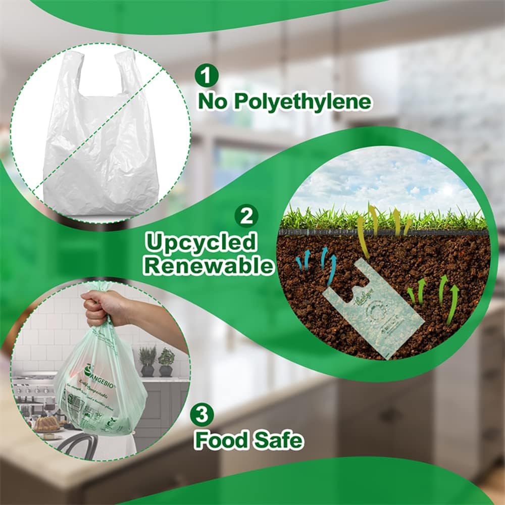 100% Home Compostable Trash Bags 13 Gallon Tall Kitchen, 50 Count, 0.9 Mil, Kitchen Compost Bags, Large Compostable Bags US BPI ASTM D6400 and OK Compost Home Certified - Image 5