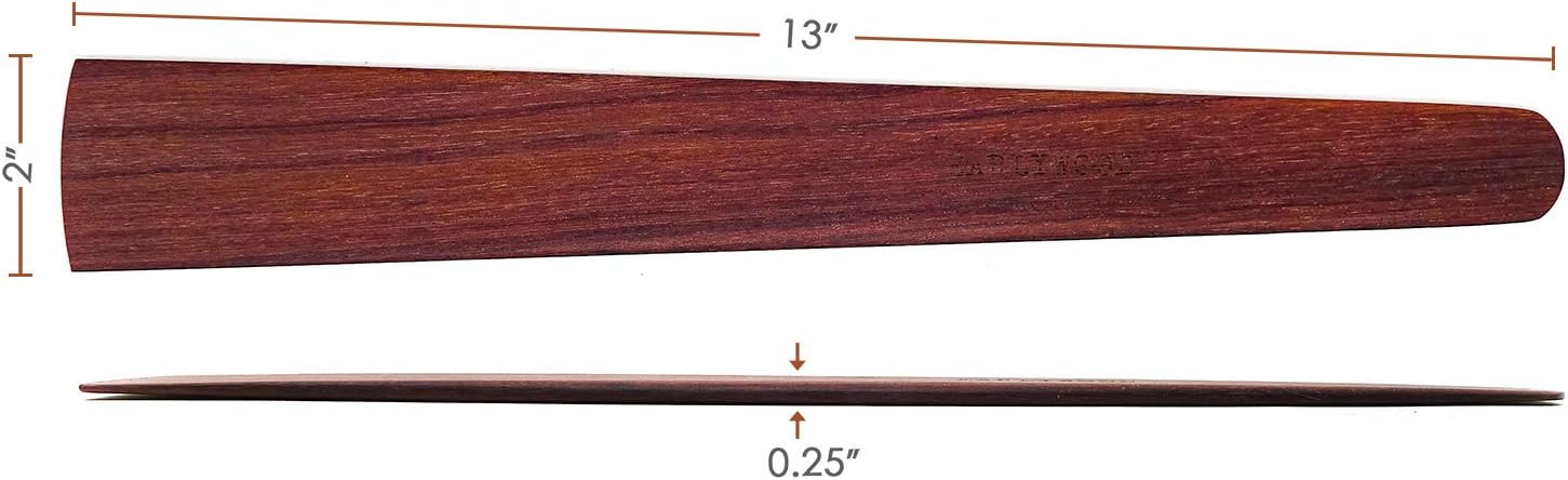 13 in Handmade Kitchen Cooking Utensil, Thin Dark Wood Saute Spatula, Multipurpose Flat Wooden Spatula, Perfect for flipping, scraping, sauteing, turning - Wooden Cooking Utensils - Made in USA - E - Image 3