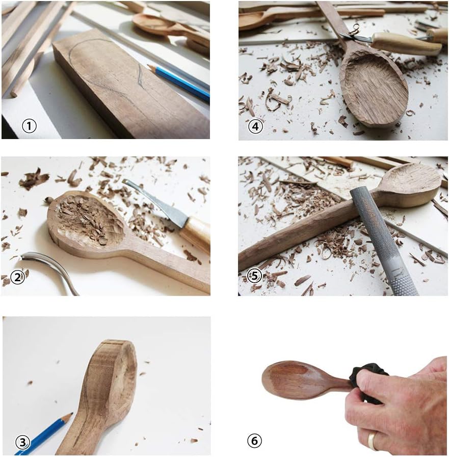 KALINCO Wooden Acacia Salad Servers with Salad Spoon and Fork Set Cooking Utensils for Kitchen (Natural Handmade Cookware) (salad servers) - Image 7