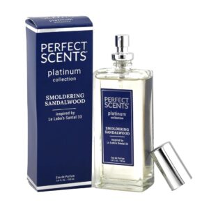 Perfect Scents Fragrances | Inspired by Le Labo’s Santal 33 | Platinum Collection | Smoldering Sandalwood | Unisex Eau de Parfum | Vegan, Paraben & Phthalate Free | Never Tested on Animals | 3.4 Fl Oz