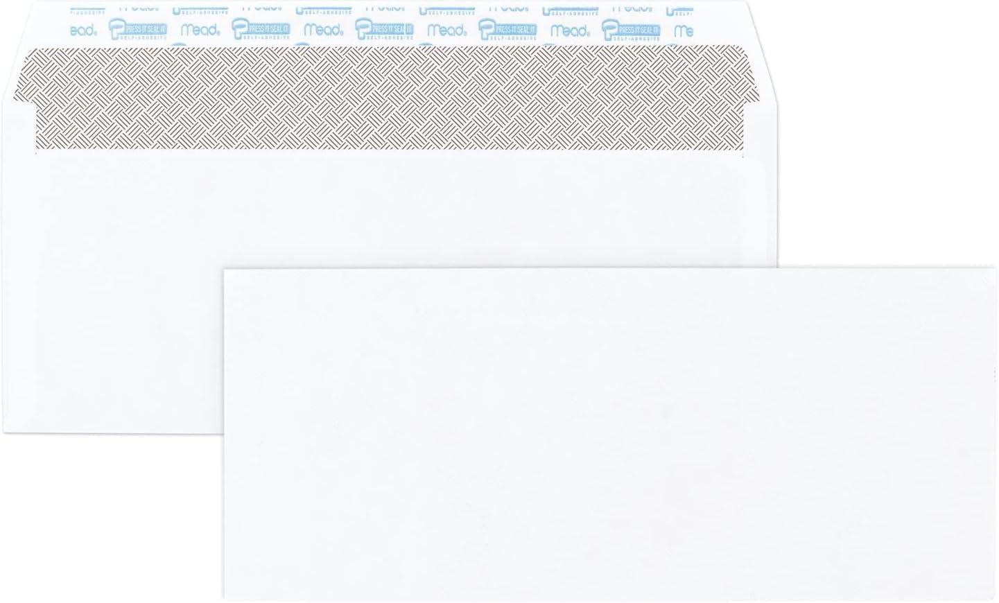 Mead #10 Security Business Envelopes Letter Size 4-1/8" x 9-1/2" – Peel and Seal, Privacy Lined, No-Window, Press-It Seal-It Self-Adhesive for Home & Office Mailing, 45 Count (75026) - Image 3