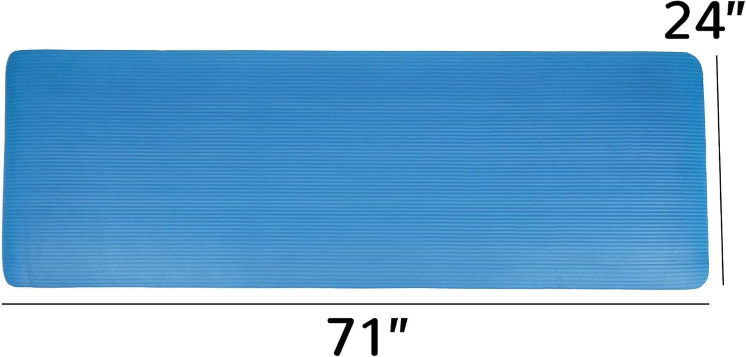 1/2-Inch Extra Thick High Density Anti-Tear Exercise Yoga Mat with Carrying Strap, Multiple Colors - Image 4