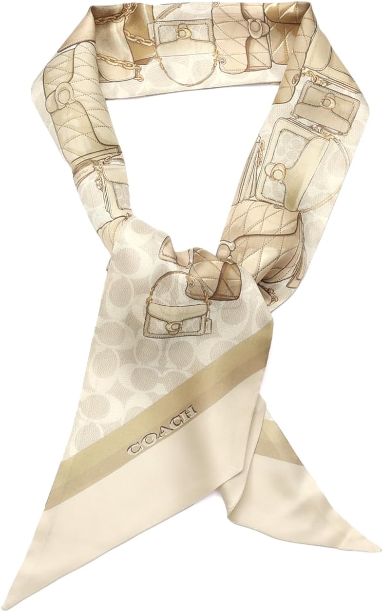 Coach womens Stacked Tabby Printed Wide Silk Skinny - Image 2