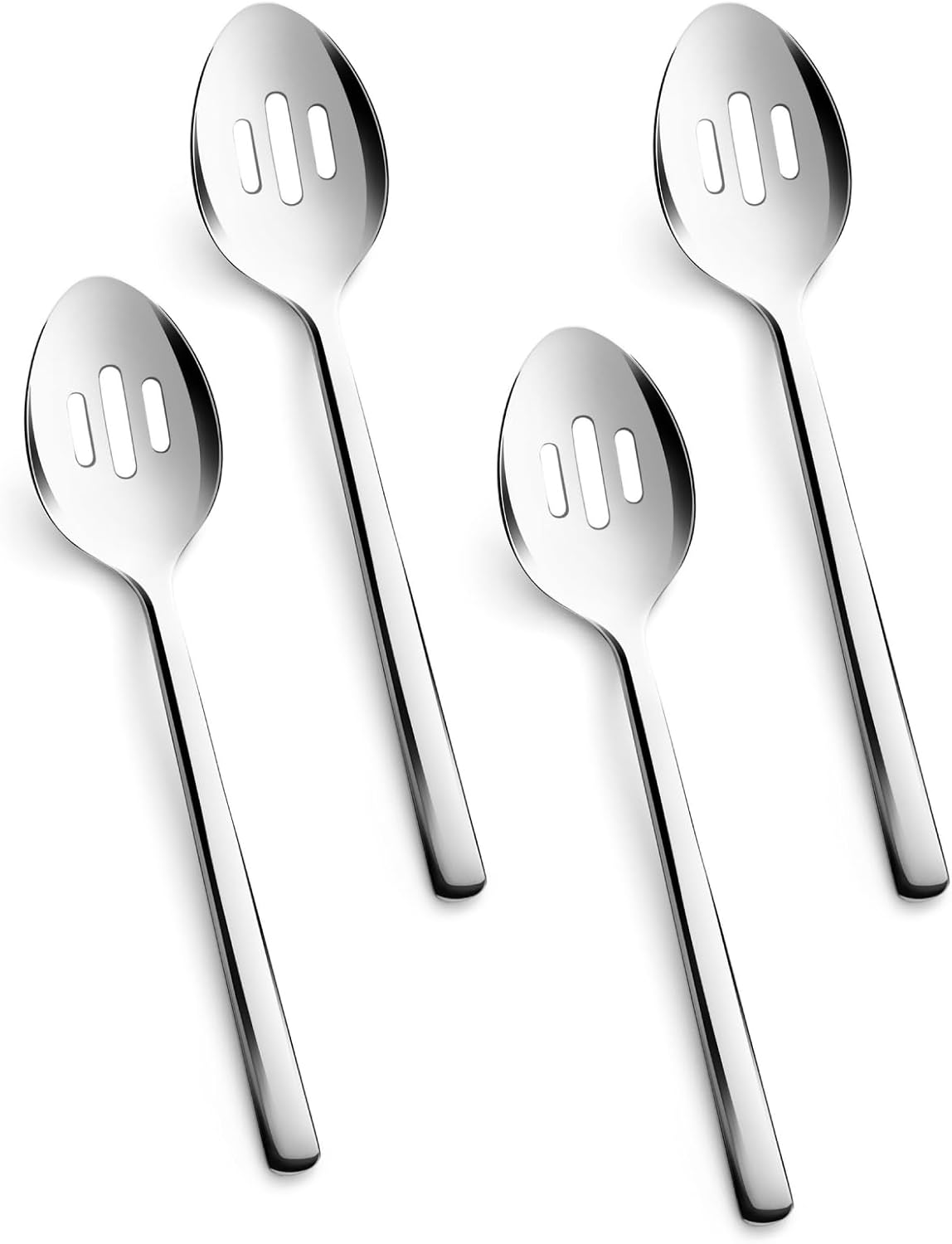 KINGSTONE Slotted Serving Spoons Sets 4 Piece,18/10 Stainless Steel Heavy Duty 9.84inch For Buffet, Wedding, Party,Catering,Dishwasher Safe - Image 2