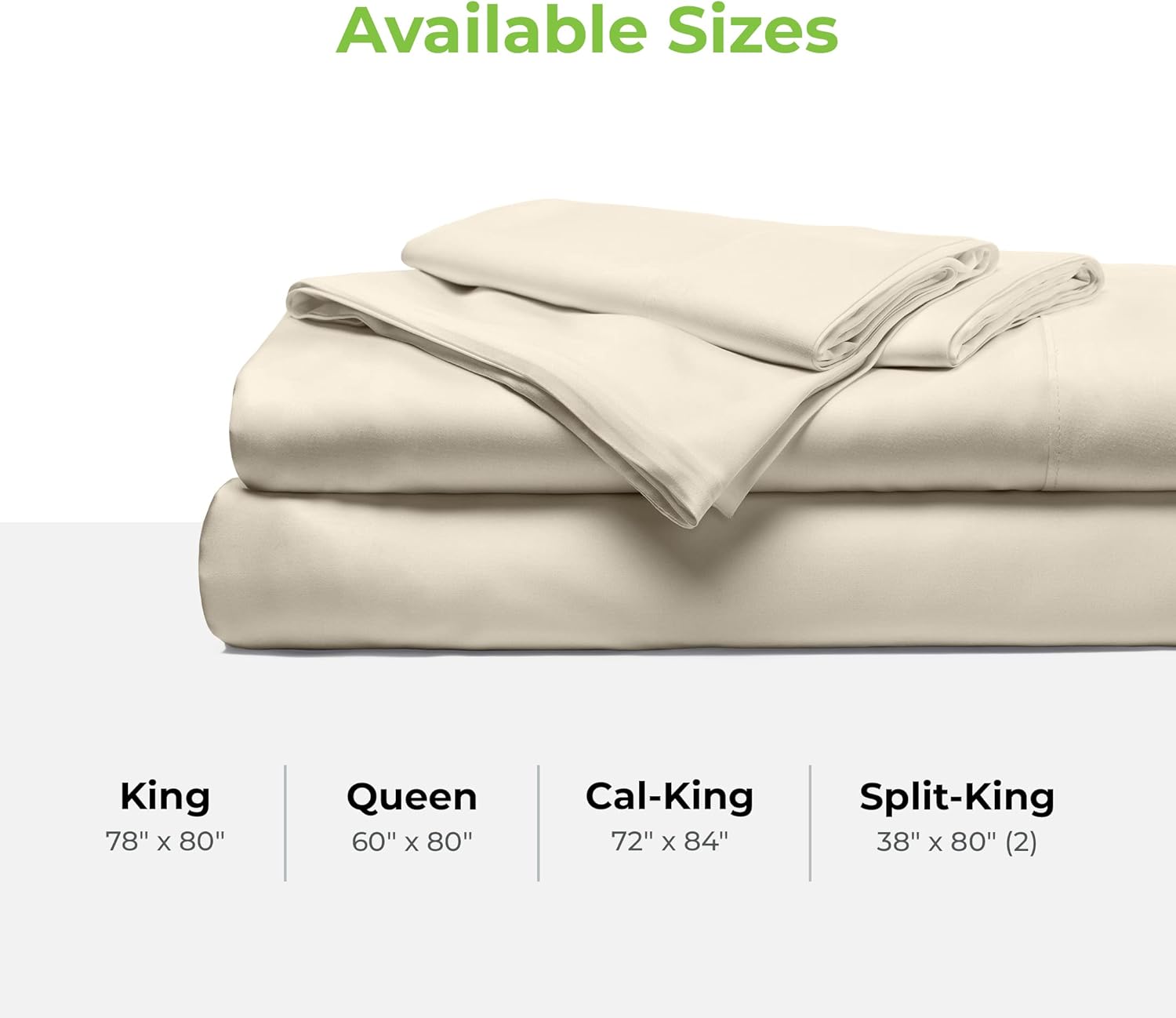 Cariloha Resort 4-Piece Sateen Sheet Set | Coconut Milk | King | Viscose Material | Allergy Resistant, Naturally Thermal-Regulating, Extra Soft Cooling Sheets for Hot Sleepers - Image 6